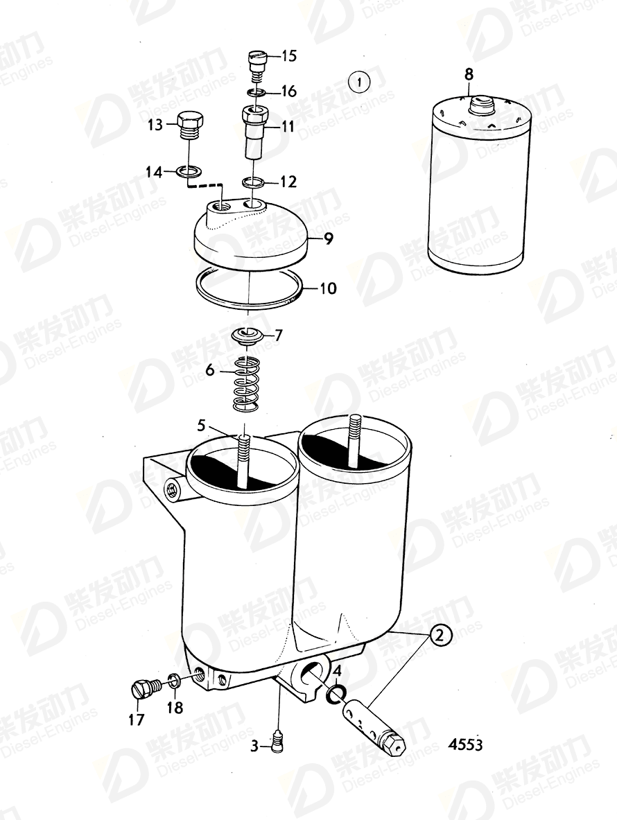 VOLVO Filter insert 243619 Drawing